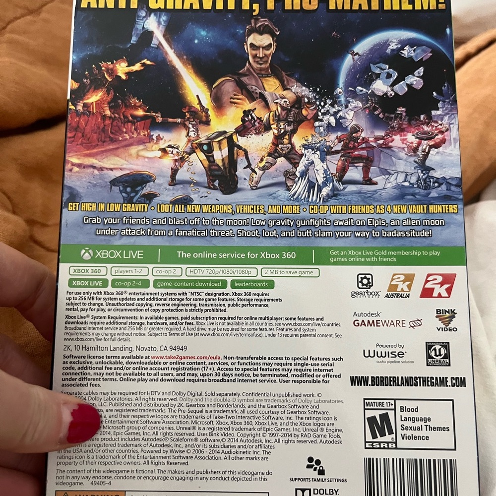 Borderlands: The Pre-Sequel Microsoft Xbox 360 Complete - Picture 2 of 3